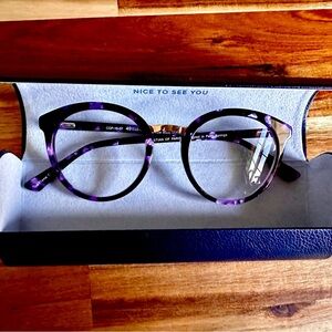 Christian Paris Stylish Purple and Black Habana Eyeglasses new condition.